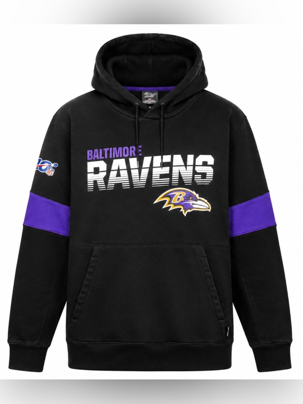 Nike Black and Purple NFL Baltimore Ravens Pullover Hoodie